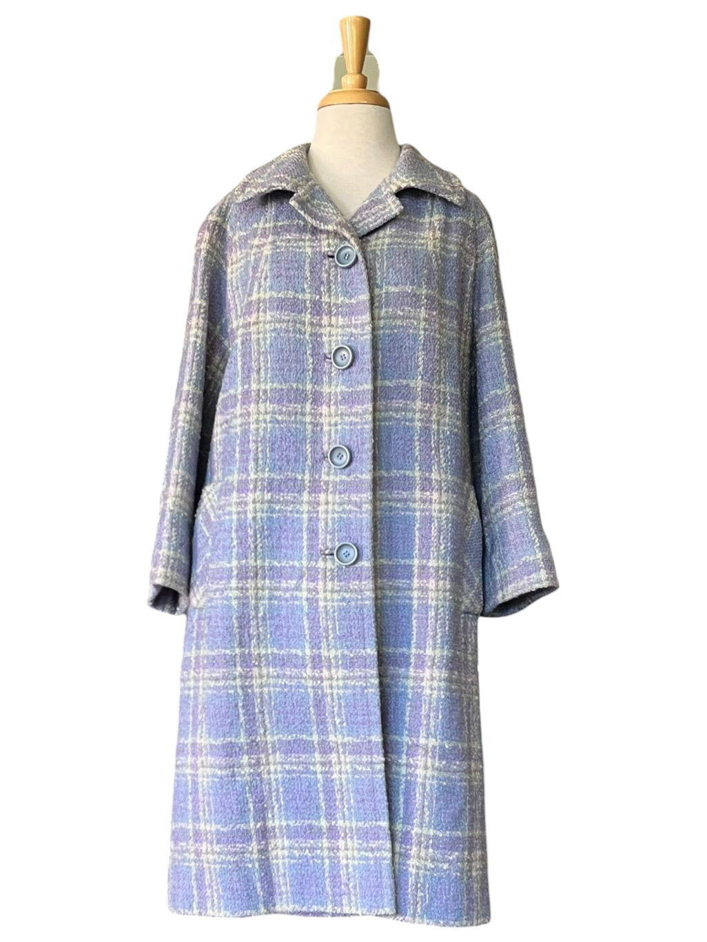 Plaid Wool Tweed - Classic Button Front - Jack Clarke For I. Magnin Size 6